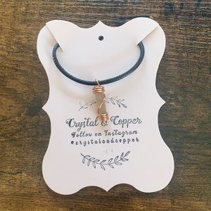 Smokey Quartz & Copper Spiral Necklace